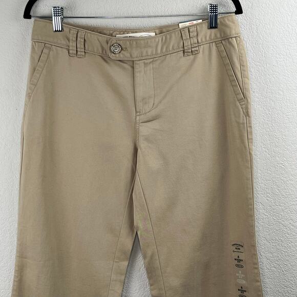 Canyon River Blues Mid-Rise Modern Fit Straight Wide Leg Pants Khaki Tan NWT 8 - Picture 4 of 12